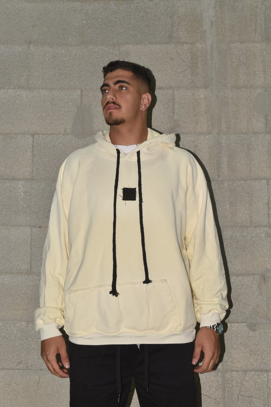 Sweatshirt OVERSIZE CAMPY paz logo front yellow