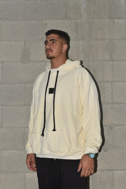 Sweatshirt OVERSIZE CAMPY paz logo front yellow