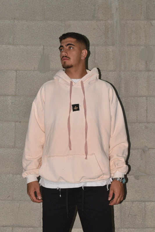 Sweatshirt OVERSIZE CAMPY paz logo front orange