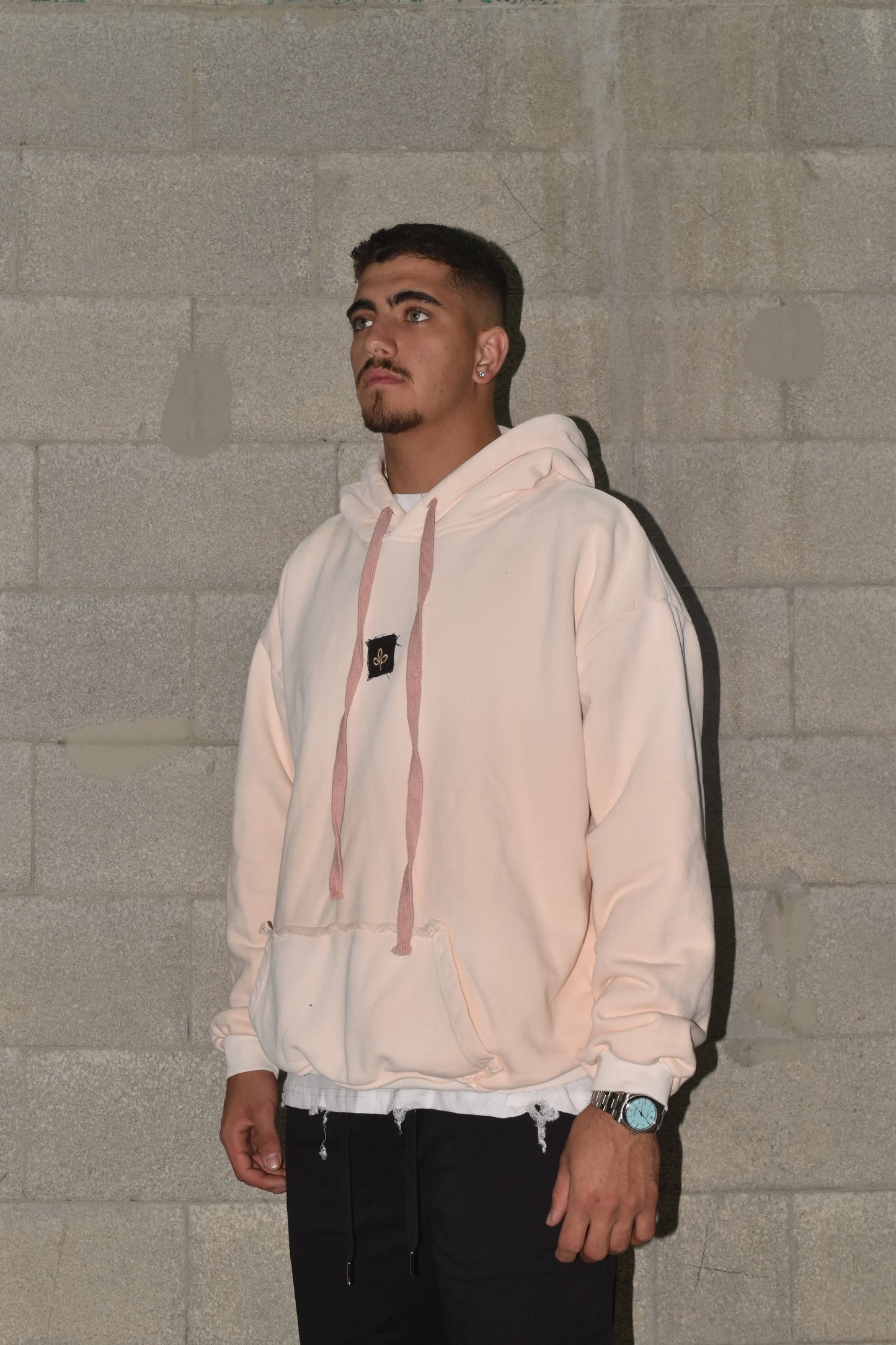 Sweatshirt OVERSIZE CAMPY paz logo front orange