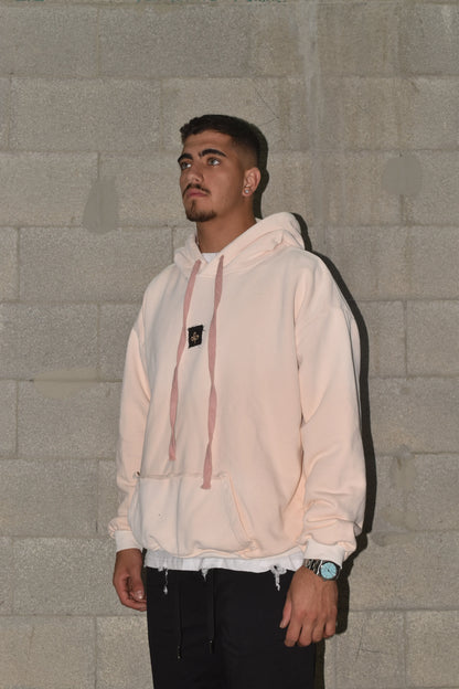 Sweatshirt OVERSIZE CAMPY paz logo front orange