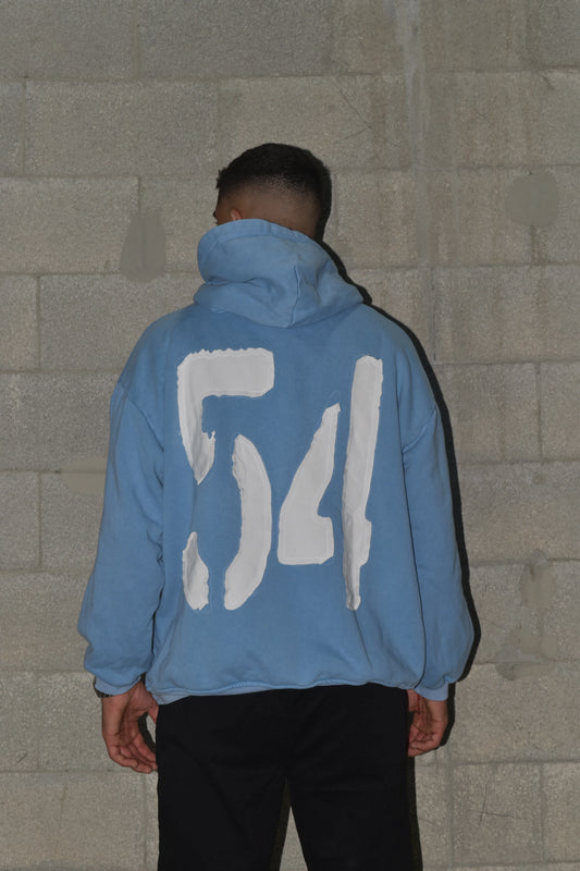 Sweatshirt OVERSIZE CAMPY 54 logo front Blue