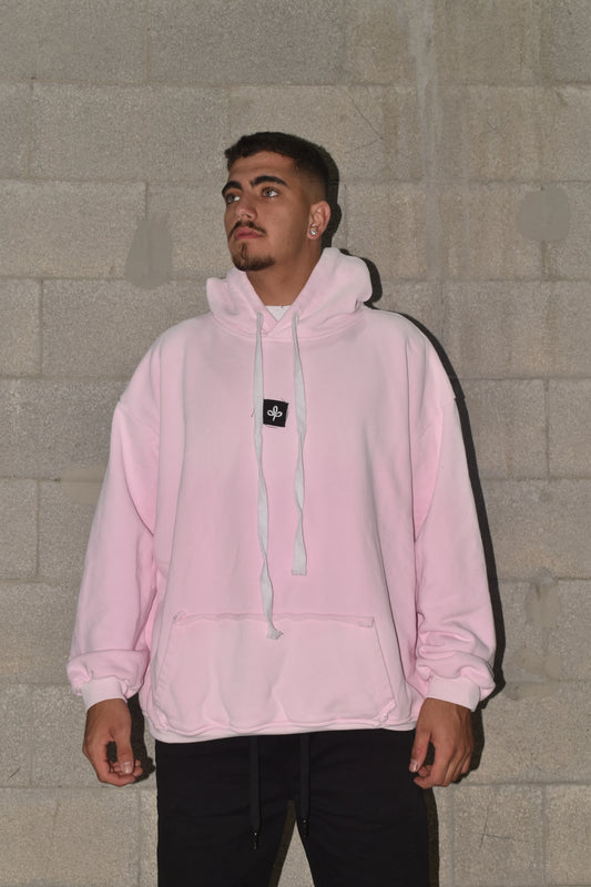 Sweatshirt OVERSIZE CAMPY paz logo front pink