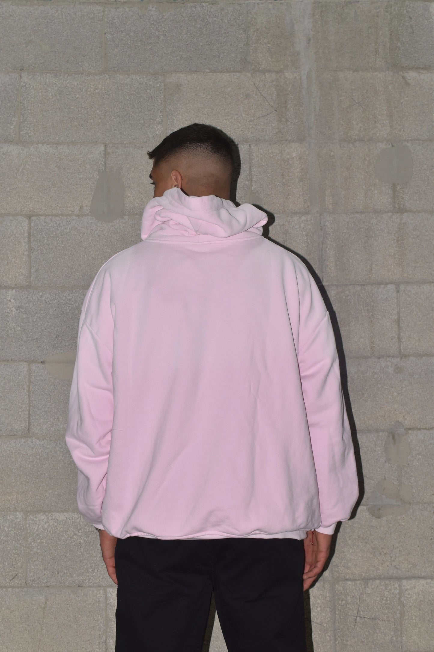 Sweatshirt OVERSIZE CAMPY paz logo front pink
