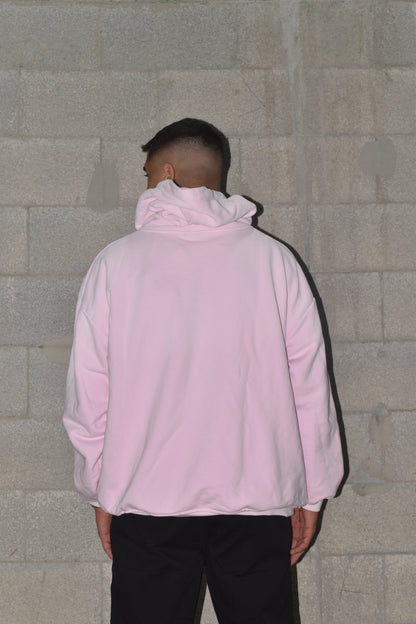 Sweatshirt OVERSIZE CAMPY paz logo front pink