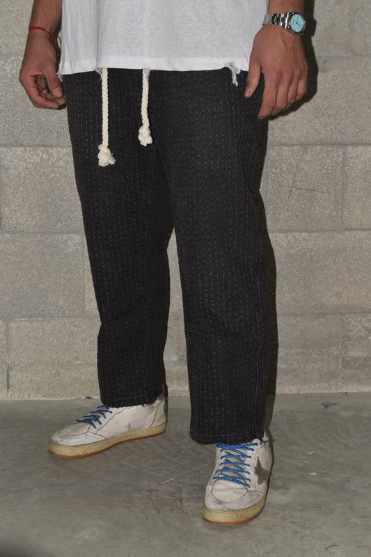 Jeans Lines Texture Rubber Black