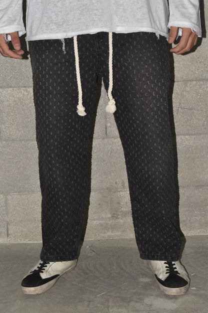 Jeans Lines Texture Rubber Black