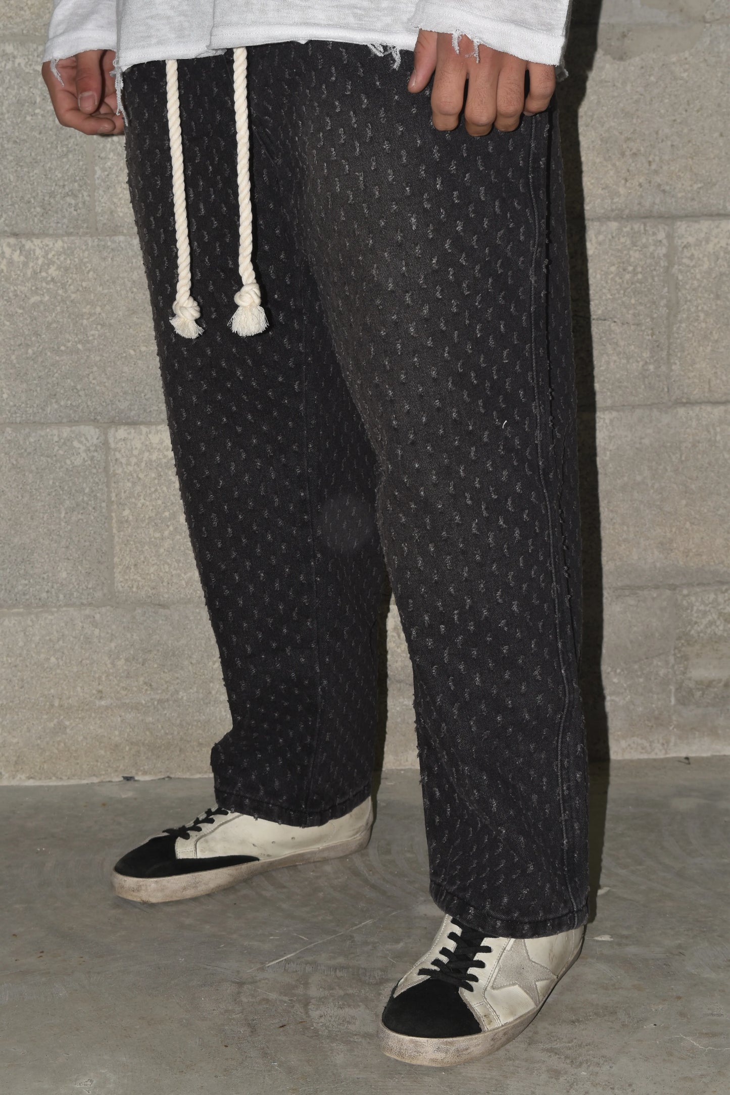 Jeans Lines Texture Rubber Black