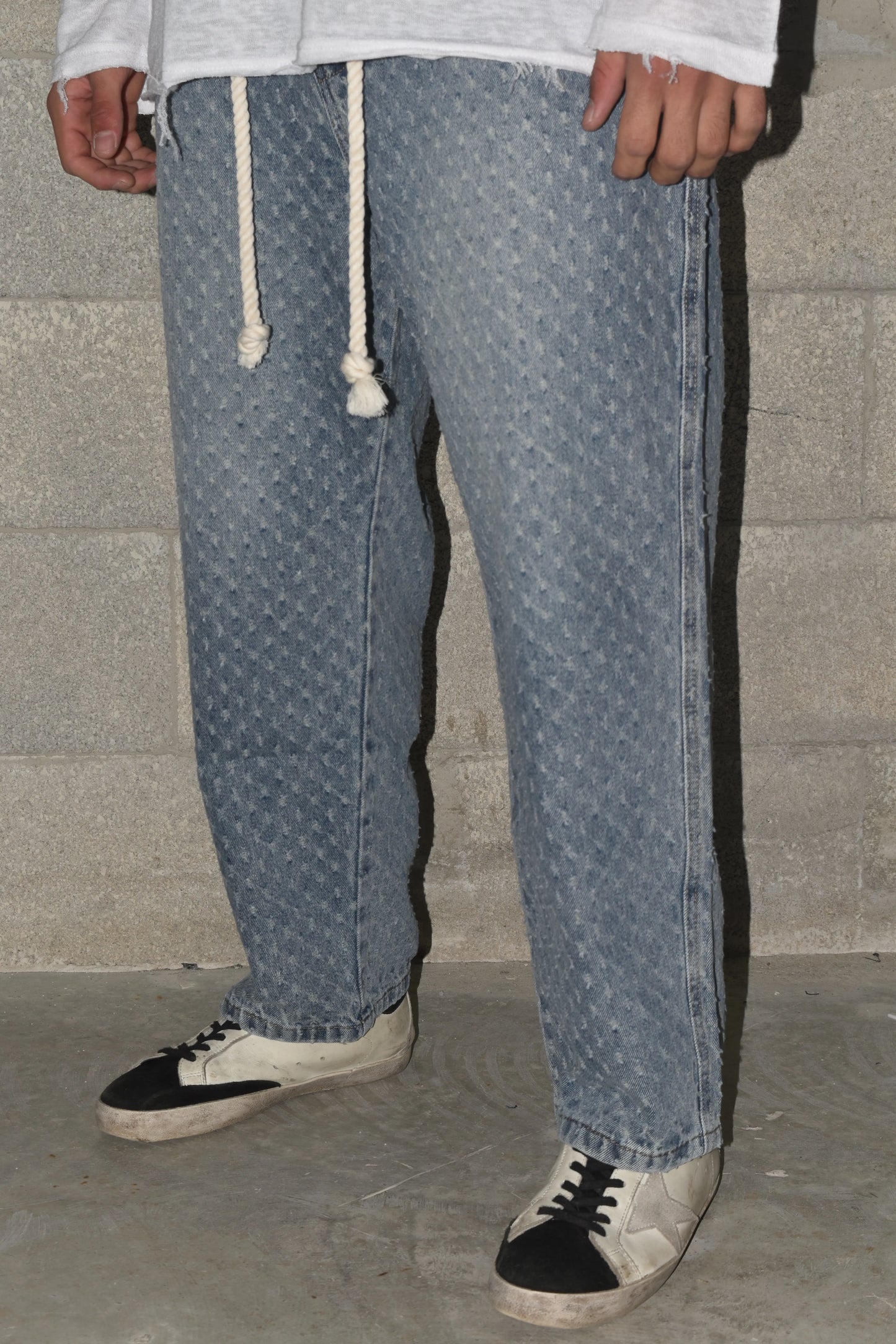 Jeans Lines Texture Rubber Blue