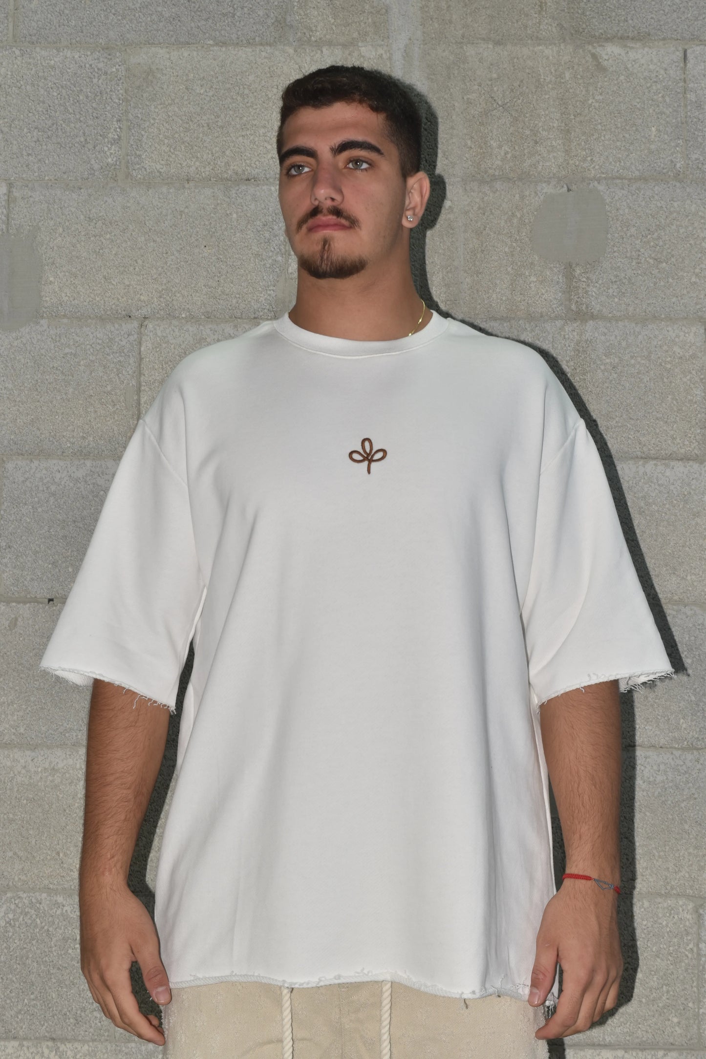 T-shirt Campy Logo - White Brown