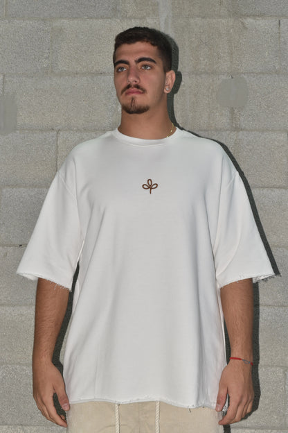 T-shirt Campy Logo - White Brown