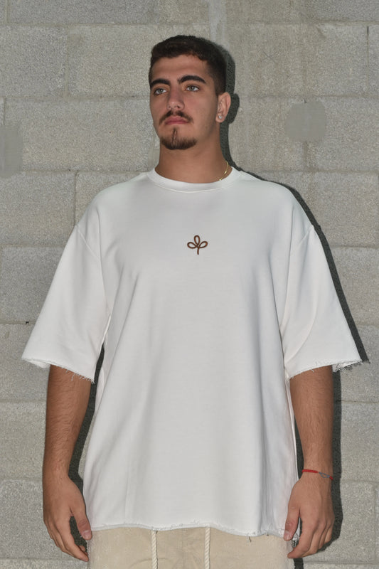 T-shirt Campy Logo - White Brown