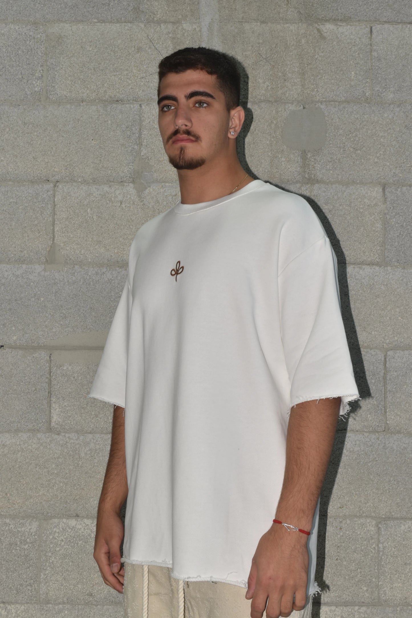 T-shirt Campy Logo - White Brown