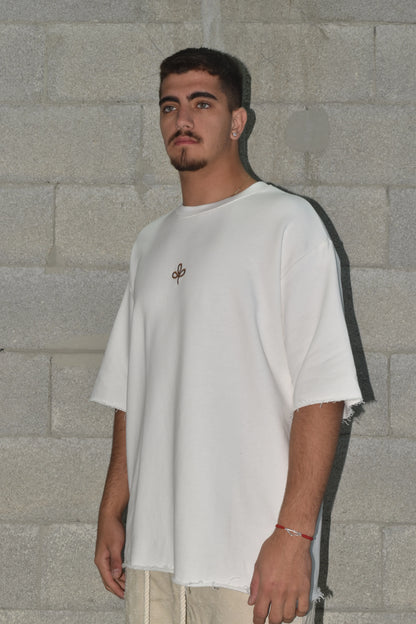 T-shirt Campy Logo - White Brown