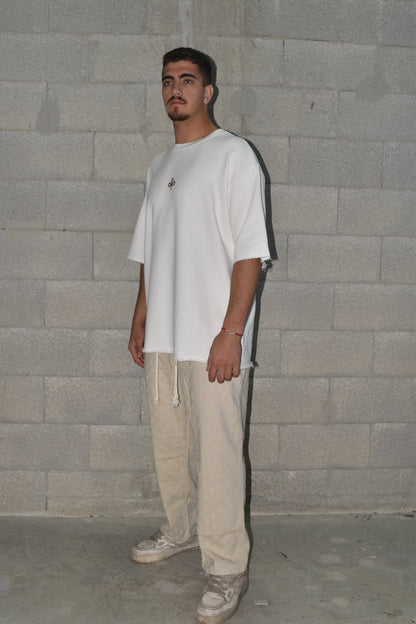 T-shirt Campy Logo - White Brown