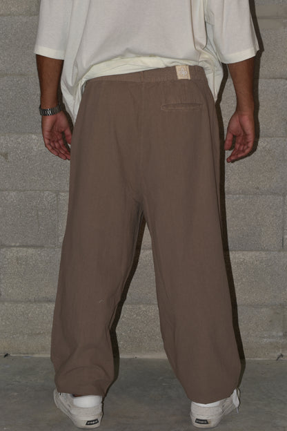 Pants - linen brown
