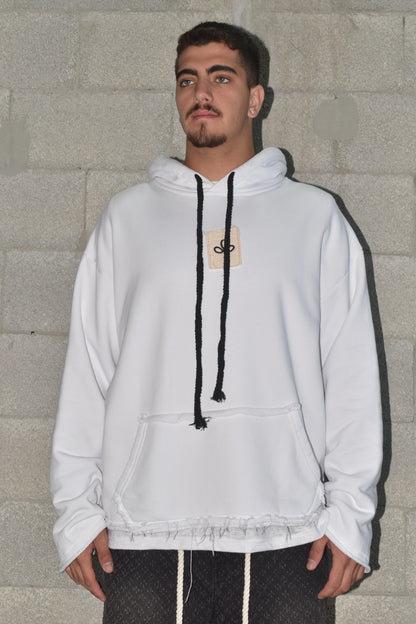 Hoodie Card Campy White