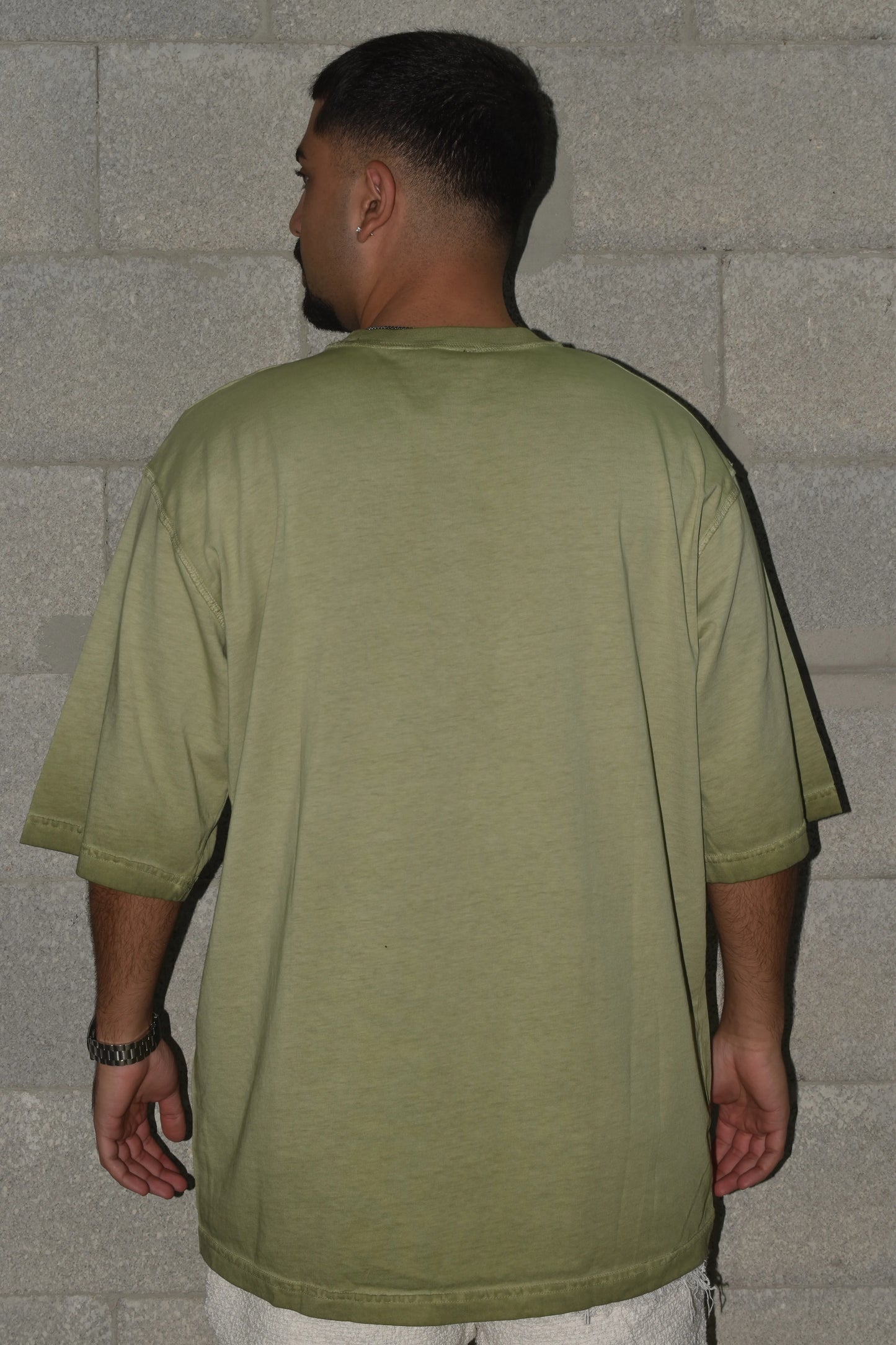 T-shirt oversize  - ovrlock GREEN