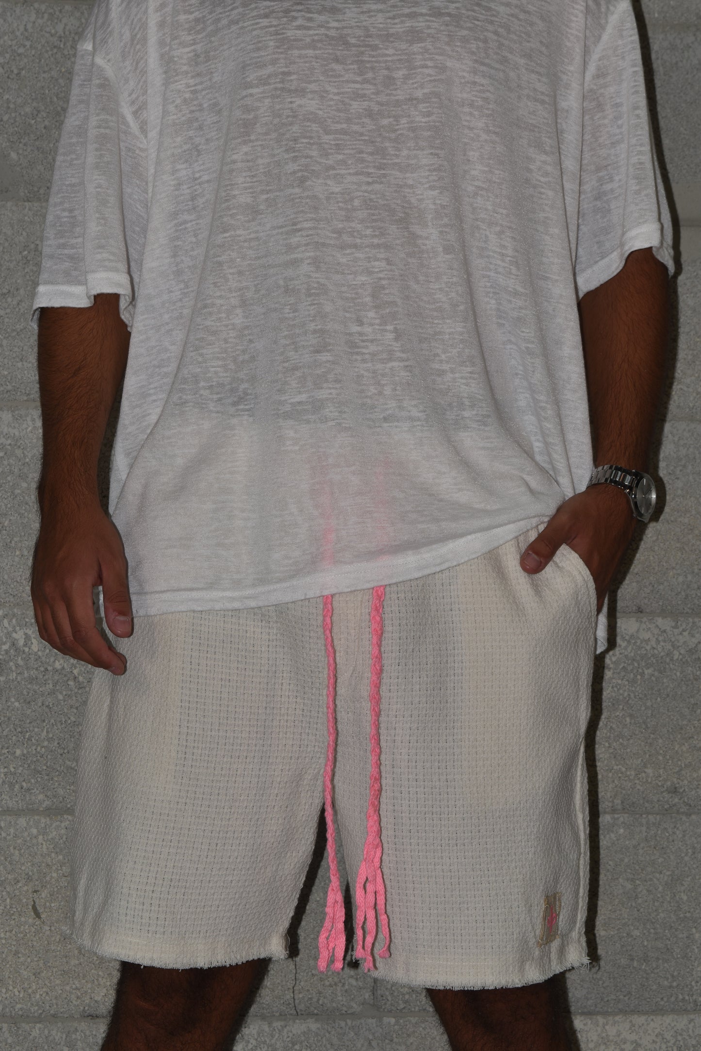 Short - Waffle Cream pink