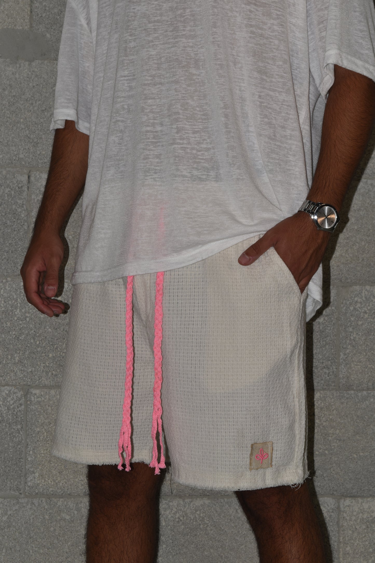 Short - Waffle Cream pink