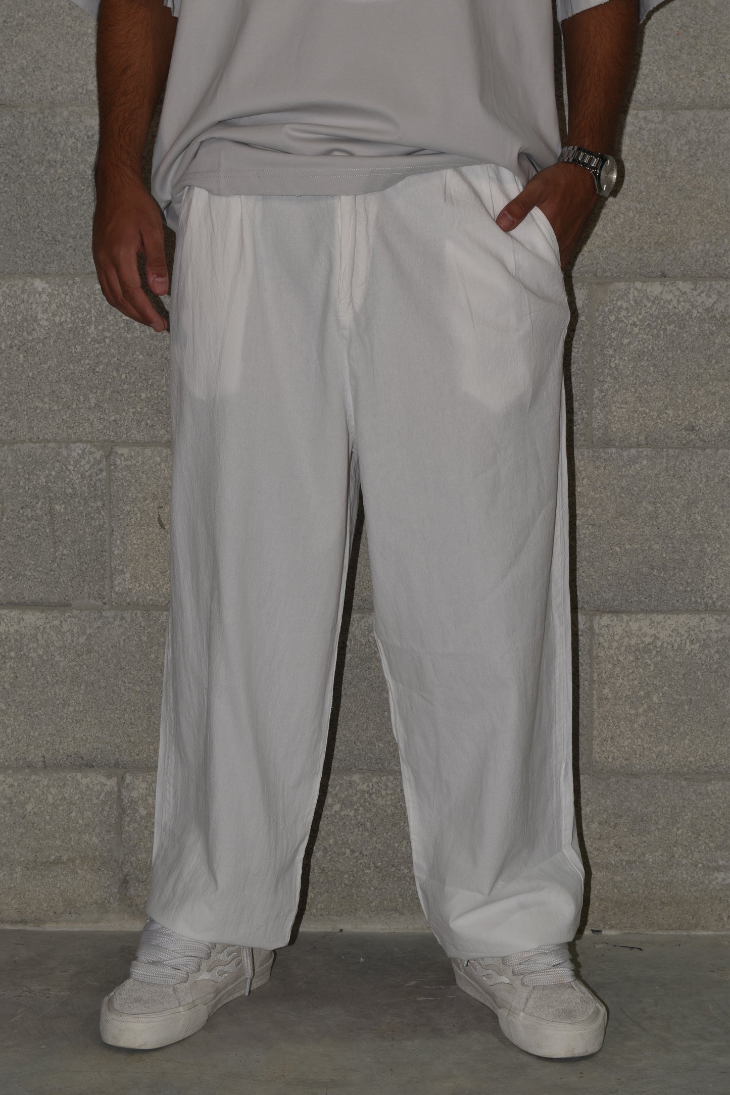 Pants - linen white
