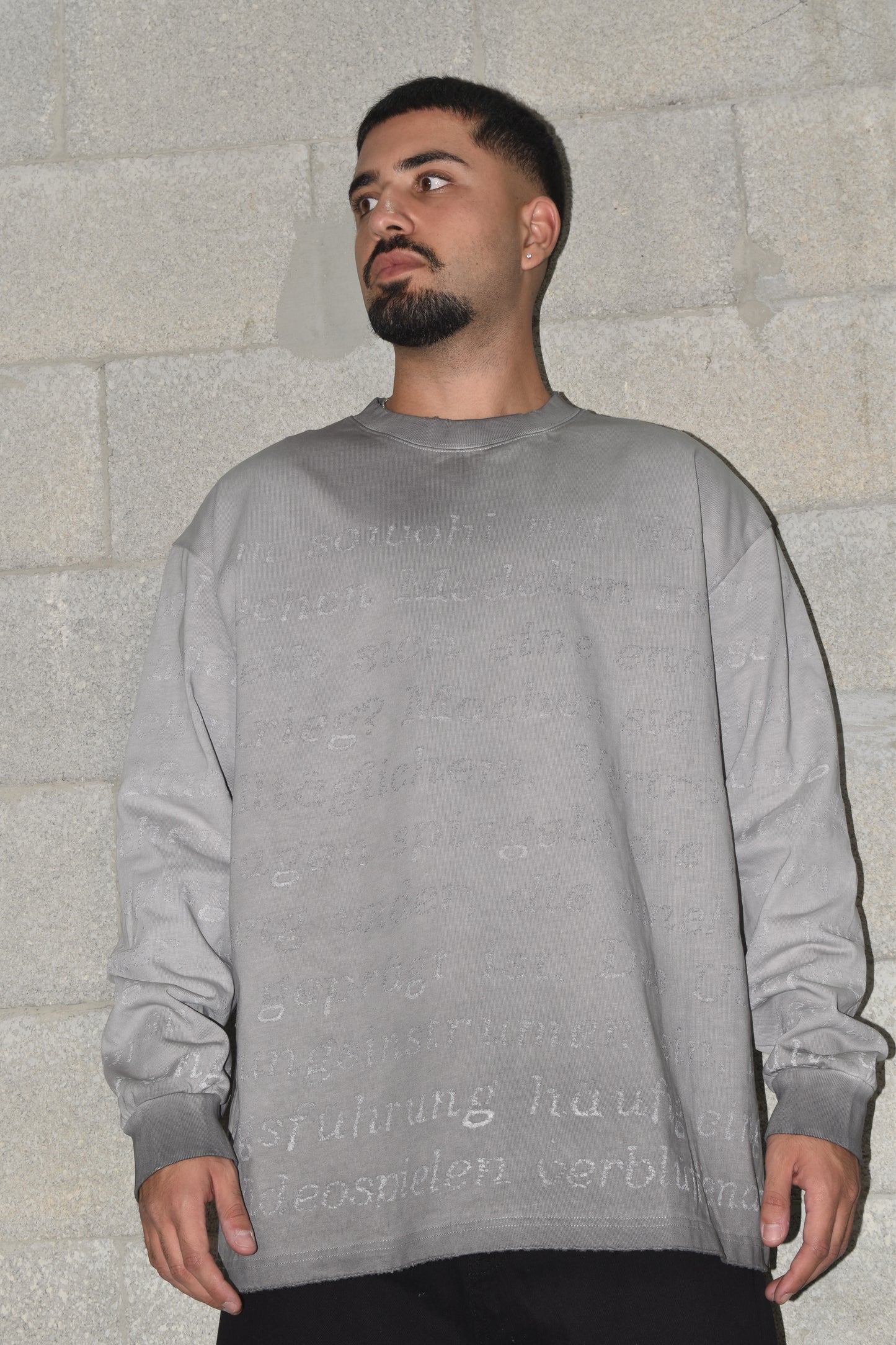 OVERSIZE LOGO STREET STYLE GRAY