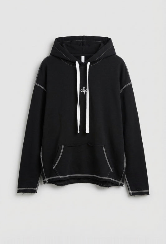 Sweatshirt - Overlock embroidery Black