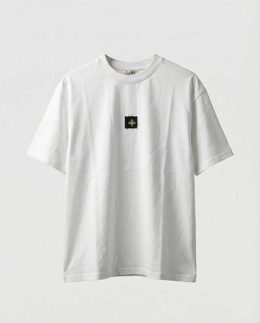 T-shirt WASH LOGO PATCH WHITE