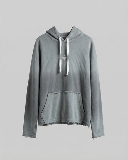 Sweatshirt - logo campy GRAY frayed ends