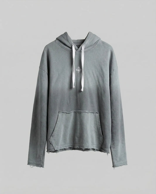 Sweatshirt - logo campy GRAY frayed ends