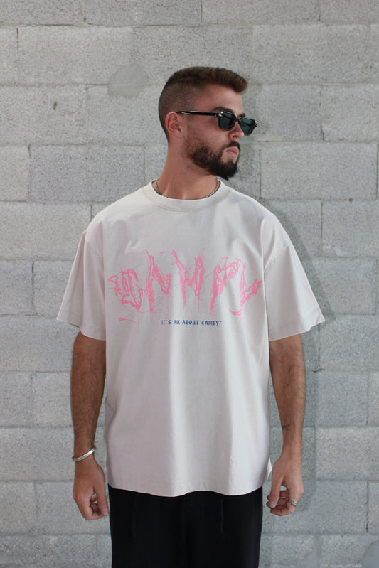 T-shirt Campy Logo Gotti - Beige Pink