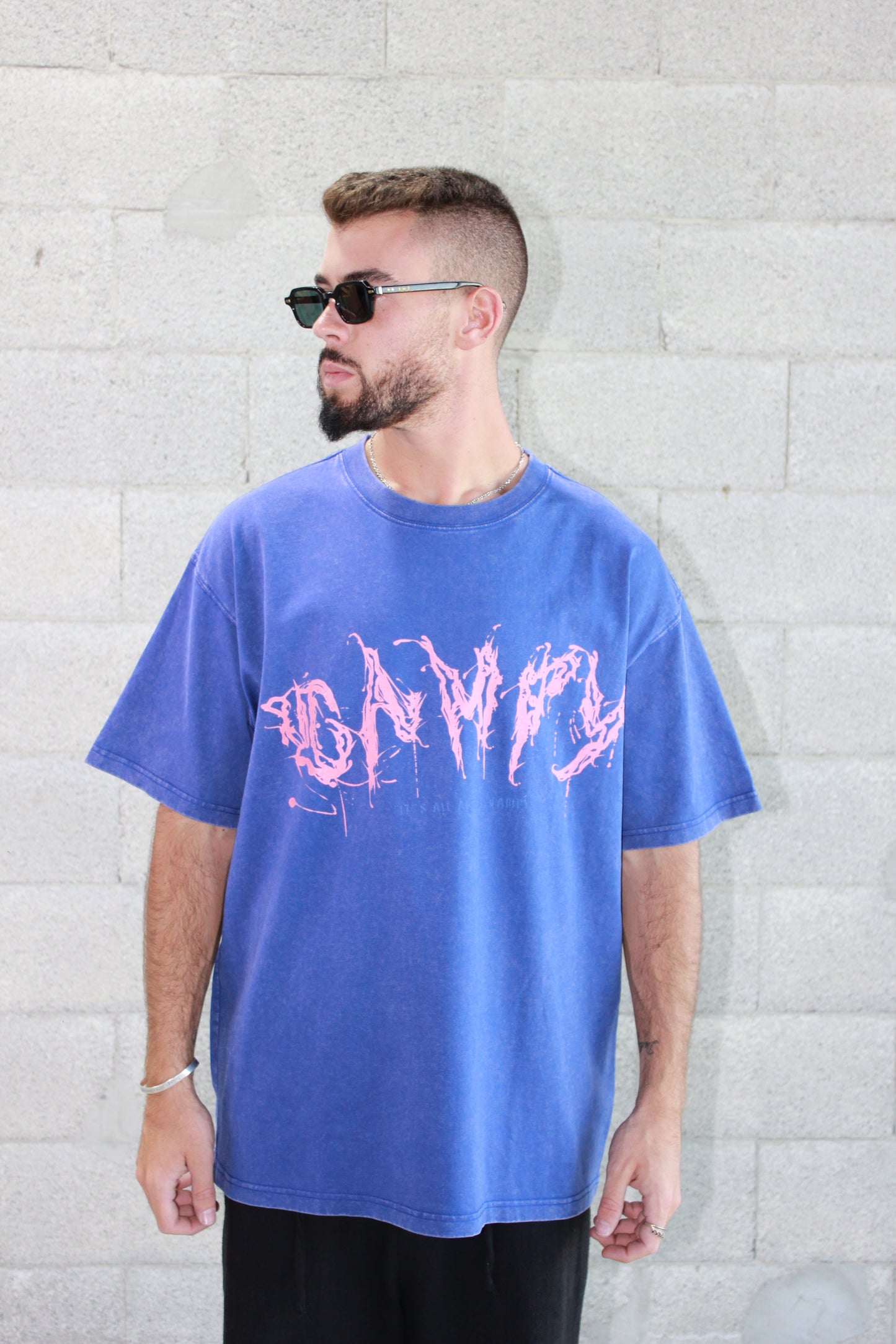 T-shirt Campy Logo Gotti - Blue Pink
