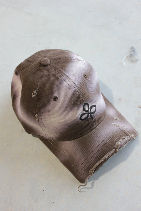 Cap –  Brown wash logo black