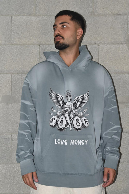 Sweatshirt OVERSIZE Wash LOVE MONEY