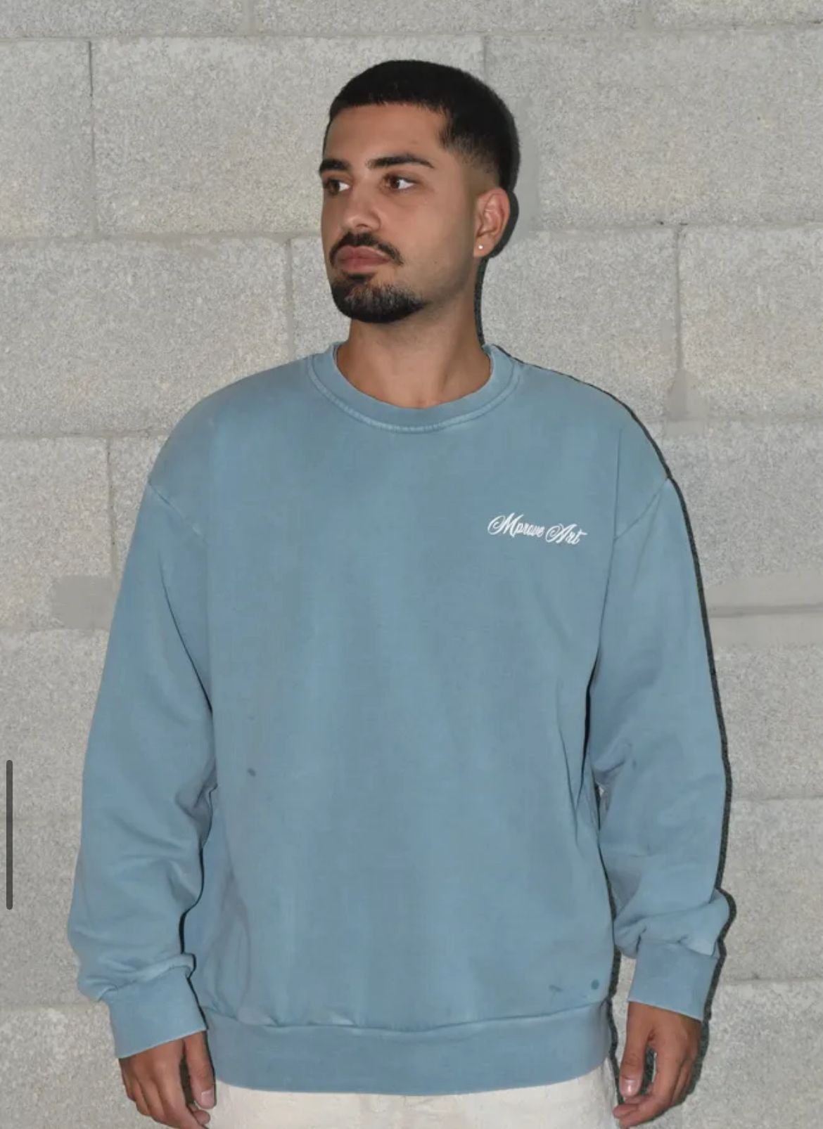 Sweatshirt - BLUE Wash oversize 00