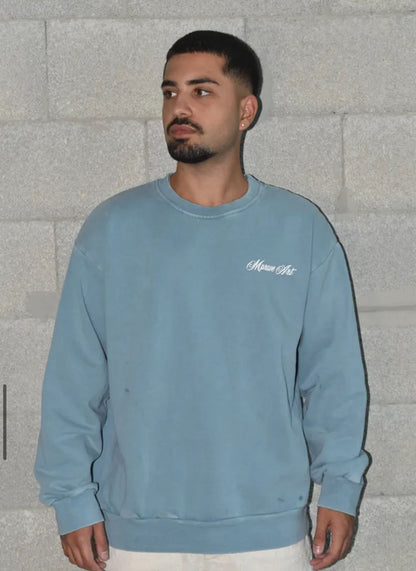 Sweatshirt - BLUE Wash oversize 00