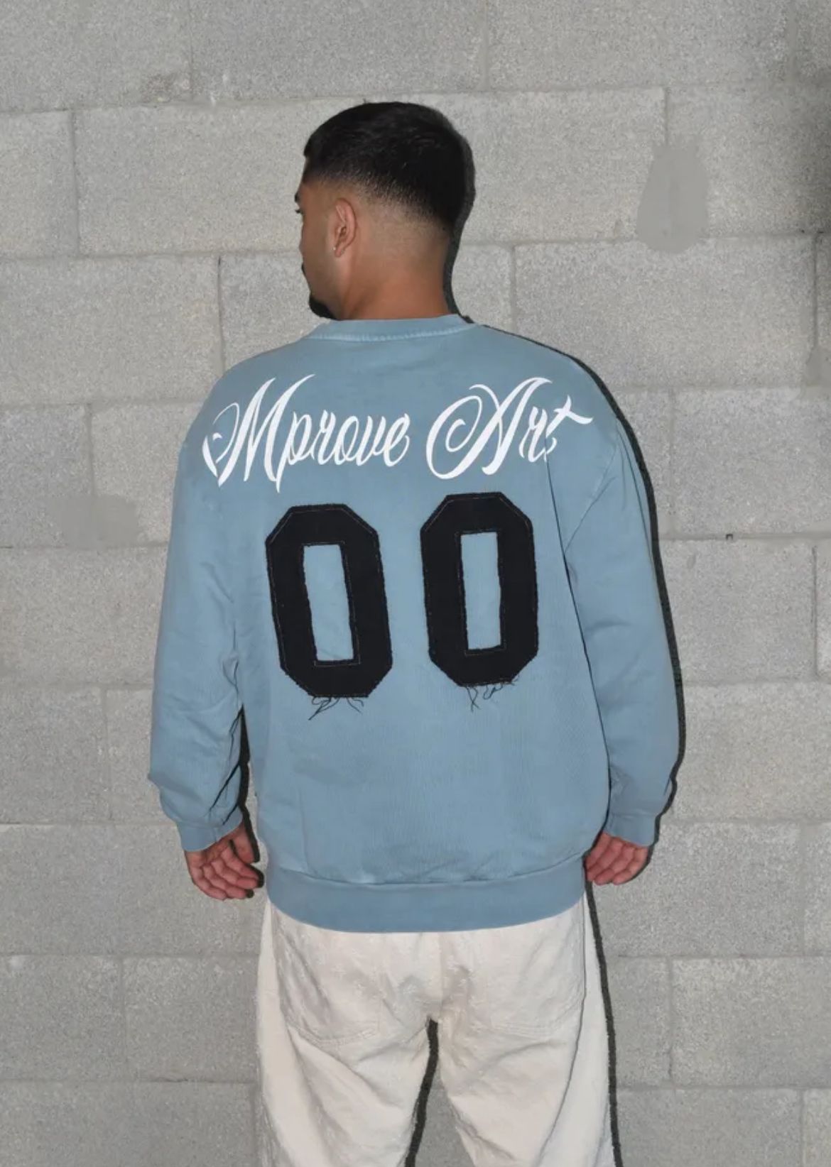 Sweatshirt - BLUE Wash oversize 00