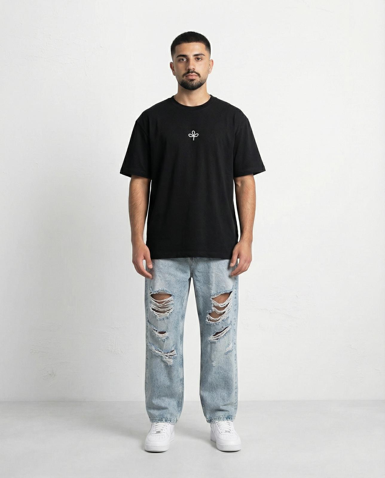 T-shirt Campy Logo - Black White