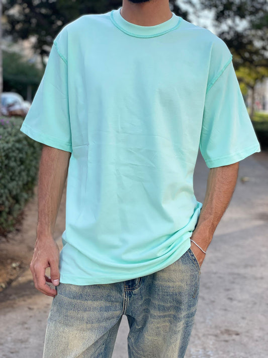 T-shirt Basic Mint Green Oversize