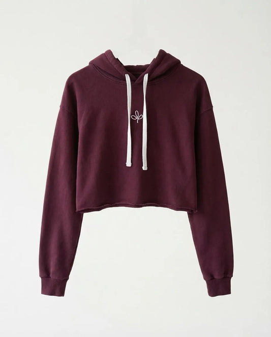 Sweatshirt - CAMPY LOGO STREETS BURGUNDY CROP