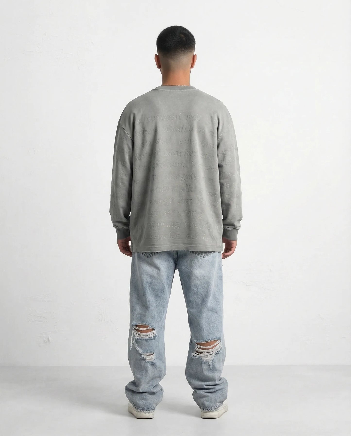 OVERSIZE LOGO STREET STYLE GRAY