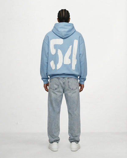 Sweatshirt OVERSIZE CAMPY 54 logo front Blue