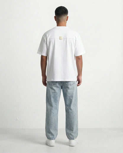 T-shirt Overlock Patch Back WHITE