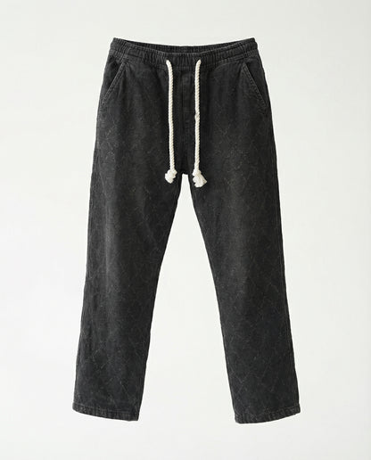 Jeans Flower Texture Rubber Black