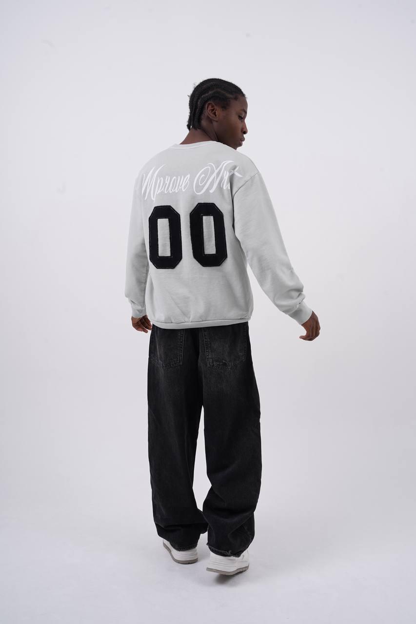 Sweatshirt - gray Wash oversize 00