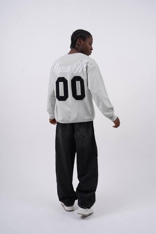 Sweatshirt - gray Wash oversize 00