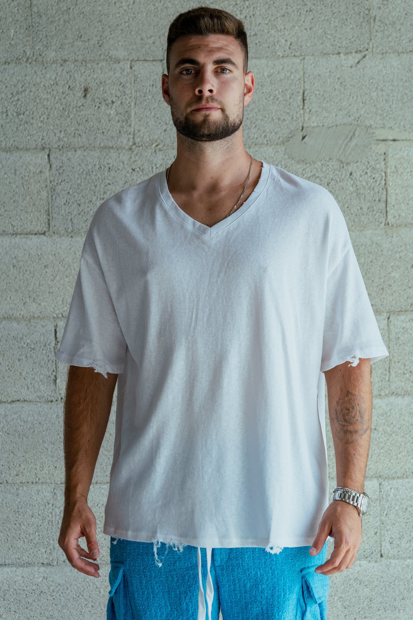 T-shirt Eilat linen V white