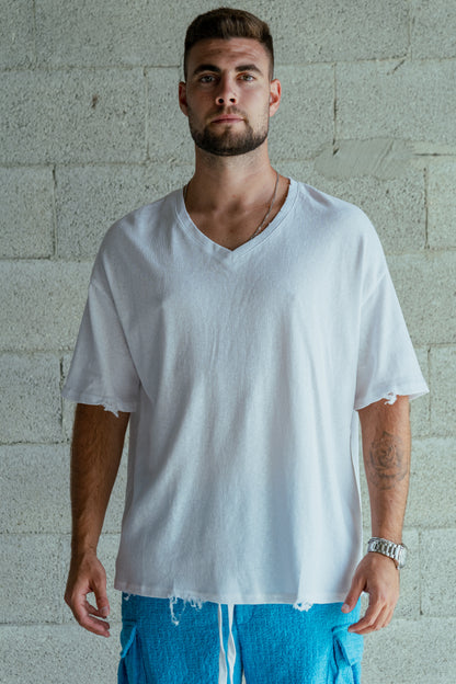 T-shirt Eilat linen V white