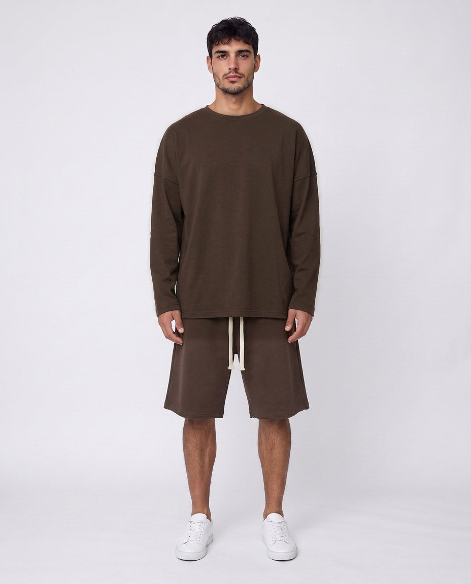SHIRT- Raw Edge Brown