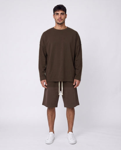 SHIRT- Raw Edge Brown
